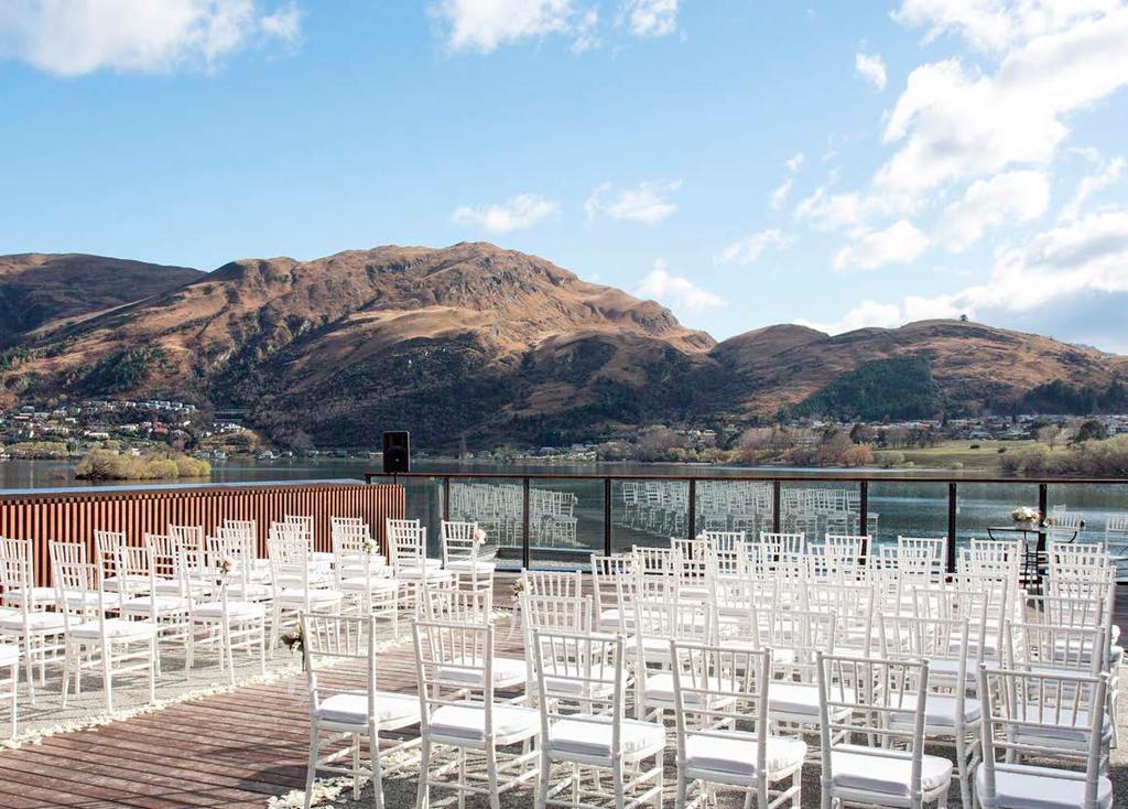 OUR FLEXIBLE WEDDING SPACES Say your vows with the deep blue lake hues shimmering in the background on the Kawarau Village jetty or Hilton Queenstown Resort & Spa terrace.