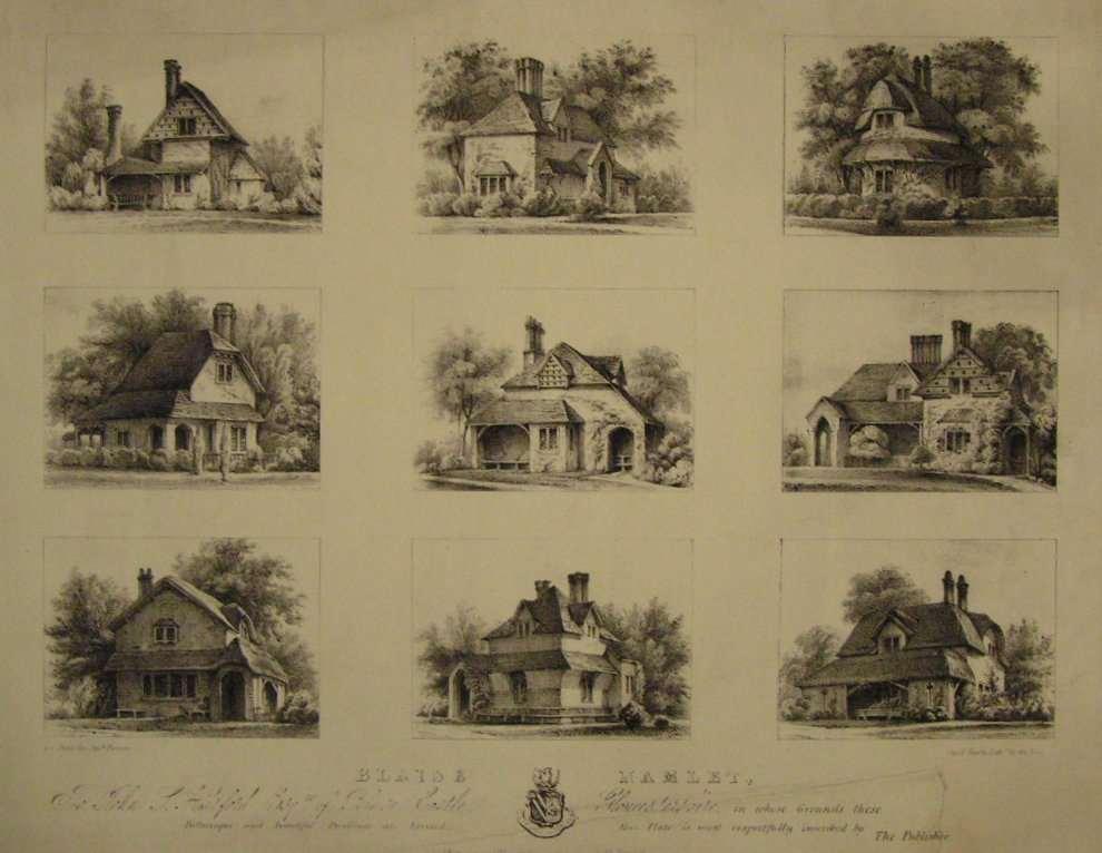 Figure18: Lithograph of cottages at Blaise Hamlet, 1826.
