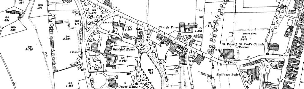 Figure 46: Detail of OS map, Aldeburgh, County Series, 2nd revision, 1928, 1:10560 showing further building development.