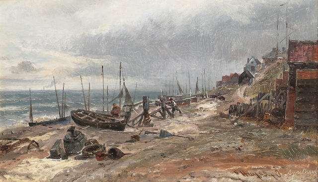 Figure 69: Edwin Hayes, Southwold, oil on board, 17.8x28cm, private collection.