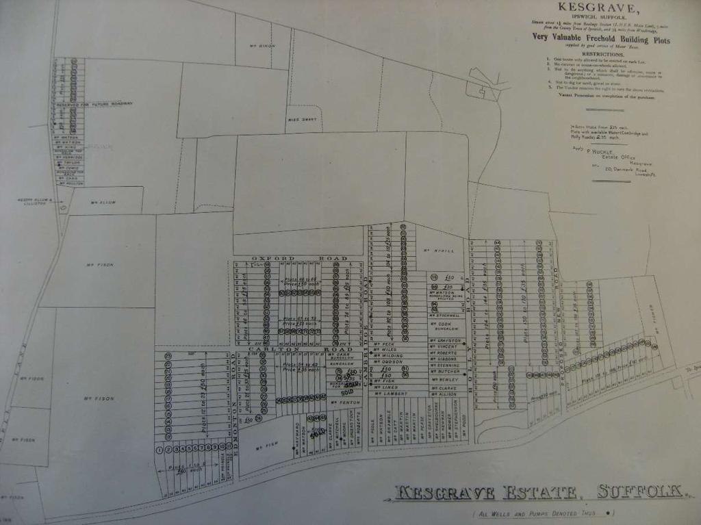 A large parcel of land to the west of Bell Lane extending from Edmonton Road to the parish boundary was sold in the early 1920s, and in 1926 was again offered for sale, but now laid out in building