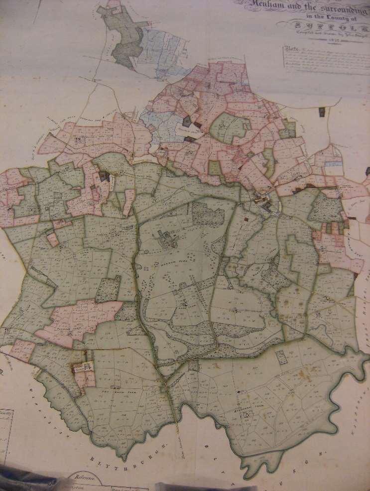 Figure 10: part of map of Henham Hall estate originally drawn up in1872.
