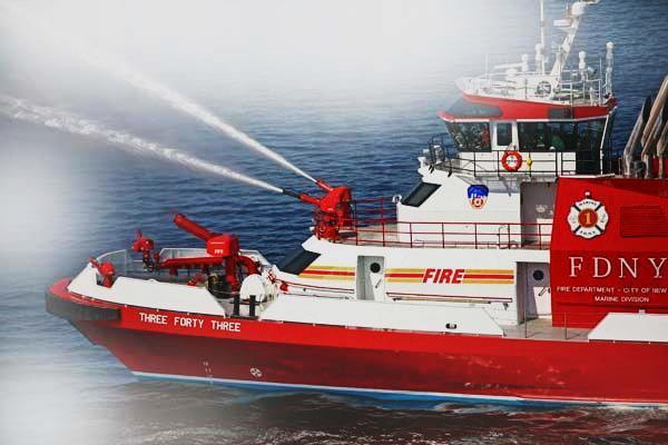Launched on September 11, 2009, Cost: 27 million dollars; 50,000 gallons per minute pumping capacity; the fireboat is 140 feet long. It has a maximum speed of 18 knots.