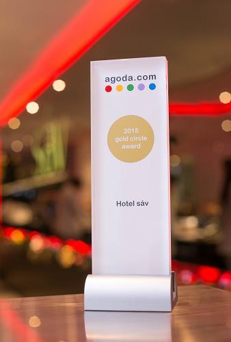 Agoda awarded Hotel sáv the 2015 Gold Circle Award, given to