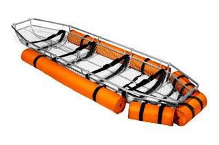 With its special sling equipment, the stretcher is ideal for lifting and transport by helicopter.