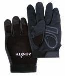 Mechanics/Impact Gloves Zm0 mechanic Gloves Ergonomic style and superior comfort Hook and loop cuff permits an adjustable fit Synthetic leather palm and fingers offer superior tactility and