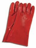 Chemical Resistant Gloves PVC Smooth Finish gloves PVC coating on interlock liner Resists most oils, acids, greases and solvents Ideal for general chemical handling Smooth finish Case Qty: SAI2 SC50