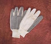 PVC dots on palm and back of index finger extend wear life Superior grip Moderate abrasion resistance Excellent comfort, dexterity and breathability Knit wrist eliminates dirt and debris from