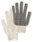 provides superior abrasion resistance, grip and durability Knit wrist eliminates dirt and debris from entering the glove Black on white Case Qty: 240 Applications: Parts handling, assembly and metal