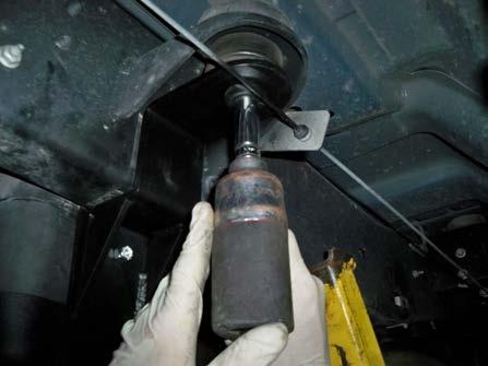 13) Replace cab mount bolt with its existing