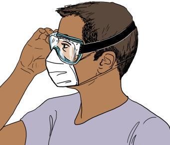 If the goggles are disposable, place them in an infectious waste bag for destruction.