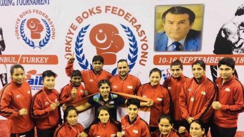 32 nd Ahmet Comert Boxing Tournament, Istanbul, Turkey Indian women