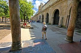 The great Mosque is made up of two distinct areas, the courtyard with its porticos, where the