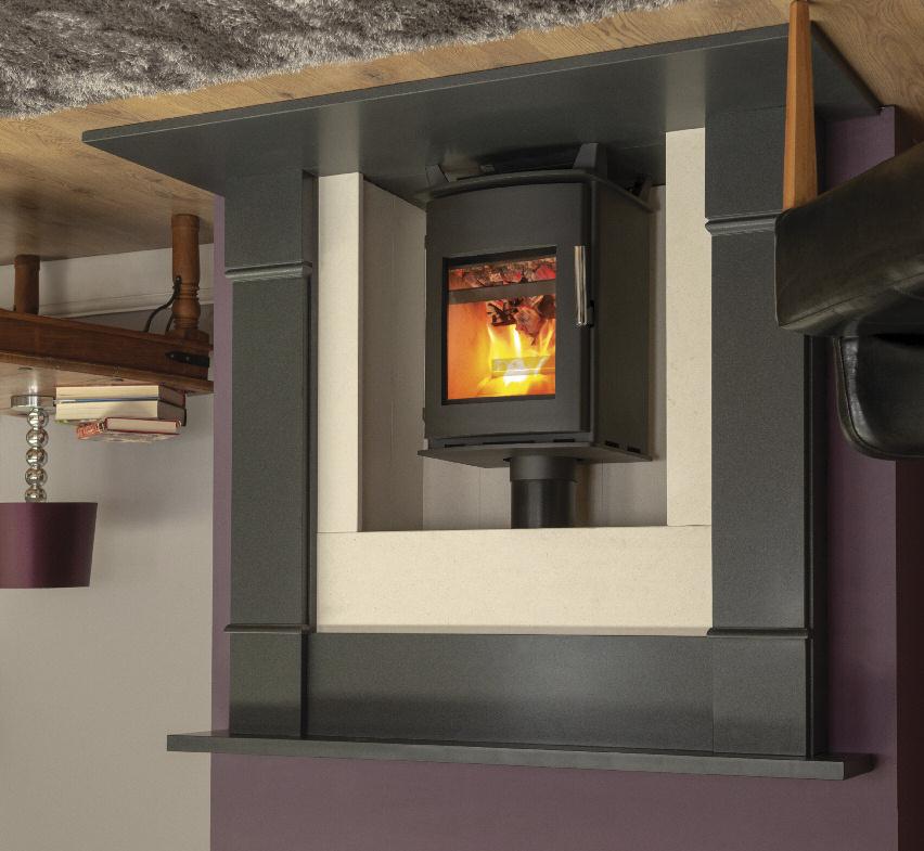 FREESTANDING STOVES BOURNE 35FS DIRECT AIR 2-6kW The New Newbourne 35FS wood-burning stove with its portrait design can be fitted into narrower fireplaces but still provides a very useful 4.