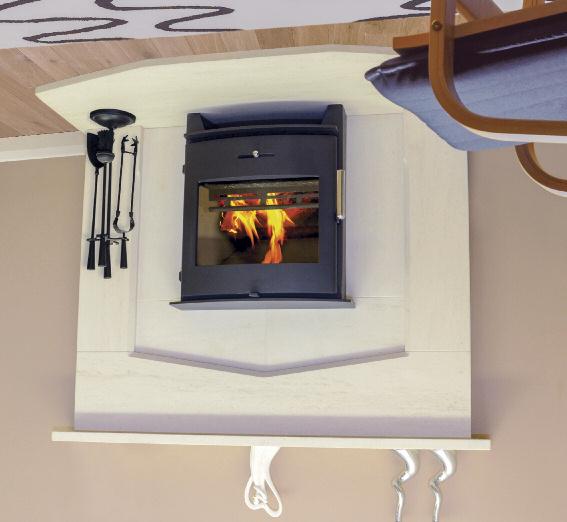 MULTIFUEL, INSET STOVE BOURNE 40i INSET 3-6kW A striking inset stove featuring simple operation Offering an impressive 4.