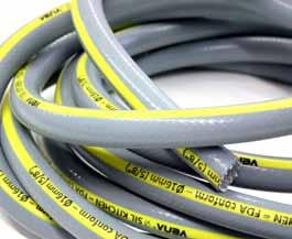 VENA BUTYLFOOD Characteristics Rubber hoses manufactured with food grade Butyl in accordance with FDA 1 CFR 177.2600.