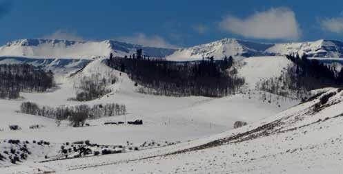 Flattops Range remains snow-capped for much of the year providing a scenic backdrop for