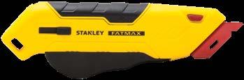automatically when pressure on squeeze trigger    FMHT10362 STANLEY FATMAX LEFT-HANDED BOX TOP SAFETY KNIFE
