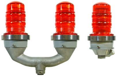 0W 12-48 VDC, 120-240 VAC, 277 VAC Vigilant LED Based ICAO Type B/Type E Low Intensity (Red) Side Light Effective Intensity: 32.