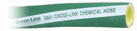 Cross-Link Hose solves most chemical handling problems. The tube compound is resistant to 90% of chemicals, solvents, and petroleum products used in industry.