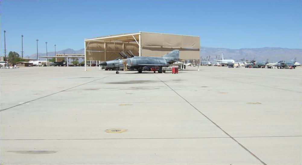 parking area (80 ft X 300ft) Purpose: To test cooling effect on aircraft and equipment