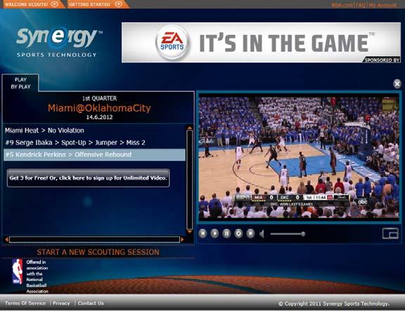 5.3.2 Medsebojna povezava (ang. Synergy Online) Aplikacija je namenjena za analiziranje košarkarskih tekem na podlagi video predvajanja tekem v živo.