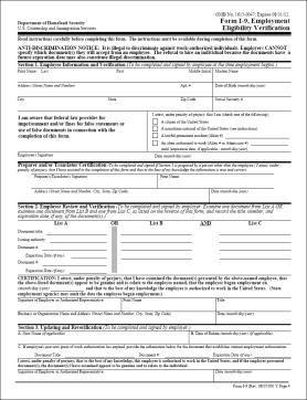 version of the Form I-9. Designed to reduce technical errors.