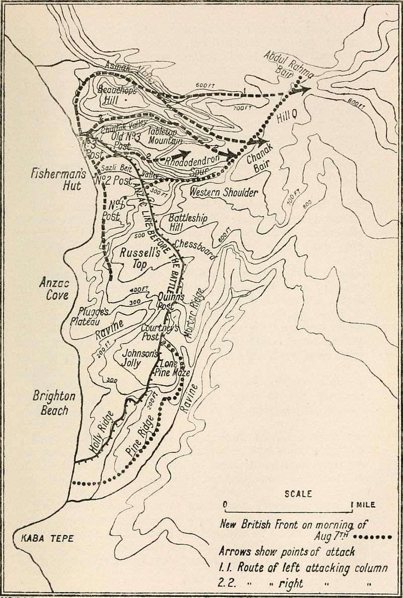 To ensure the Turks would be discouraged from diverting troops to the Suvla area, Hamilton planned for a series of feint attacks to take place at around the same time as the landings, right along the