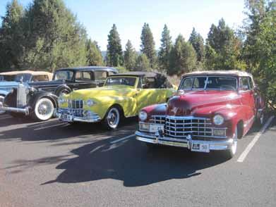 We were accompanied by 45 other classic cars, ranging in age from 1928 to 1947 Bear Another line-up of cars in wine country at Carlton, OR.