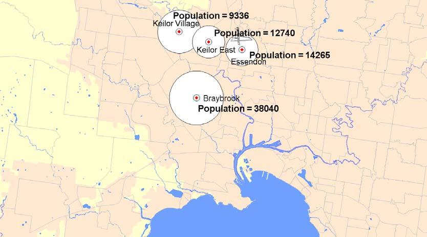 To determine the overall population density for Melbourne, a thematic map has