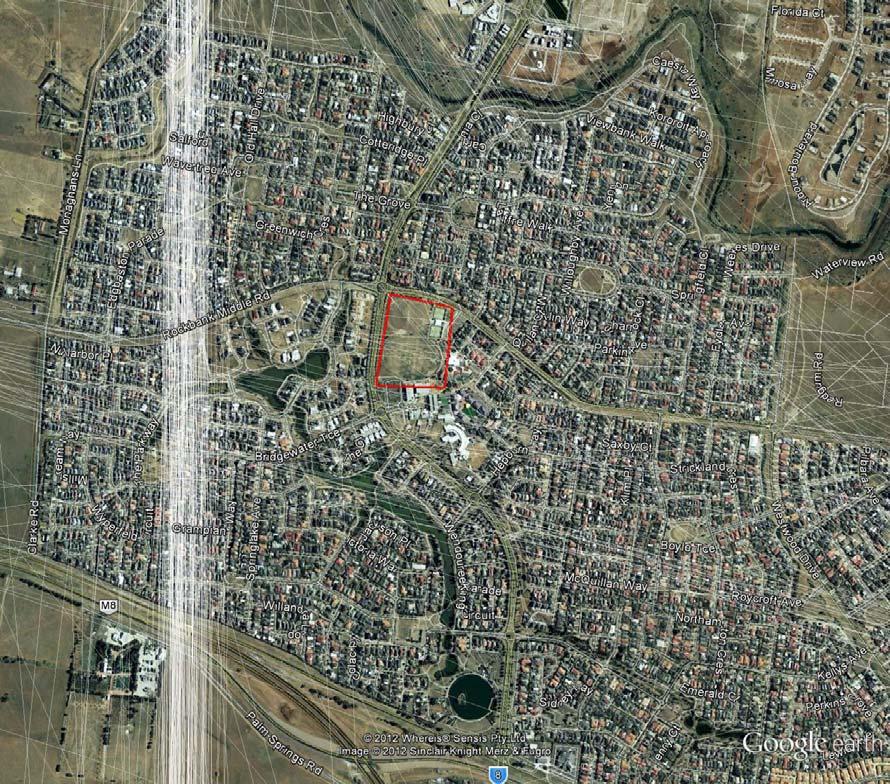 Figure 21 Recommended Area for Portable Unit Caroline Springs The above area experiences both arrival and departure air traffic and has a large number of residential receivers.