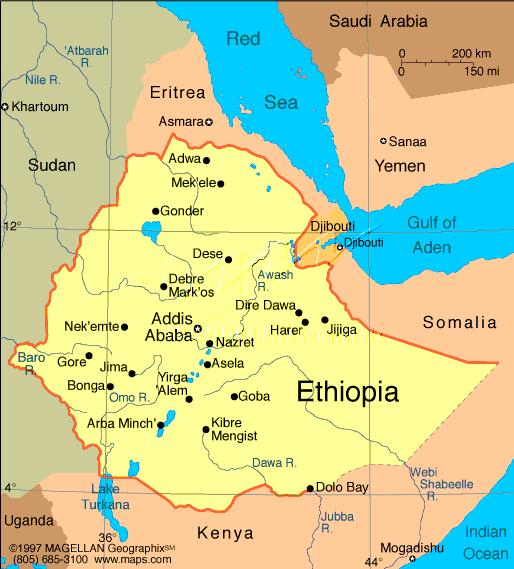 Ethiopia is very big! The following countries combined are smaller than Ethiopia: Land Area Comparison Country Sq. Miles Sq Km.