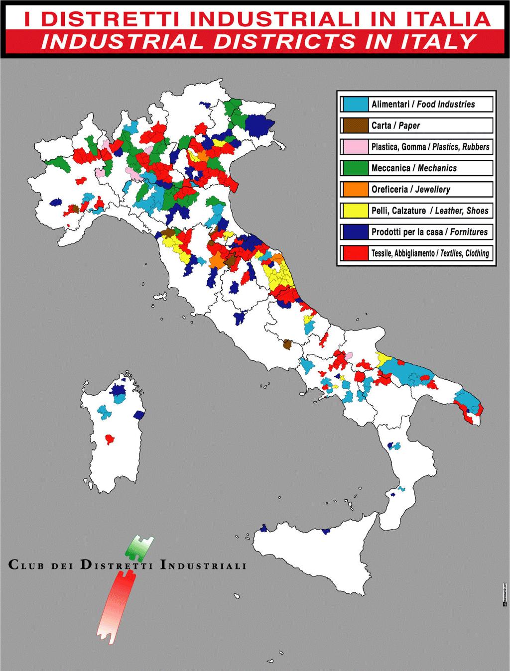 31 V Italiji se je, na primer, razvila najstarejša znana oblika povezovanja podjetja industrijski distrikti (Italian districts, 2006).