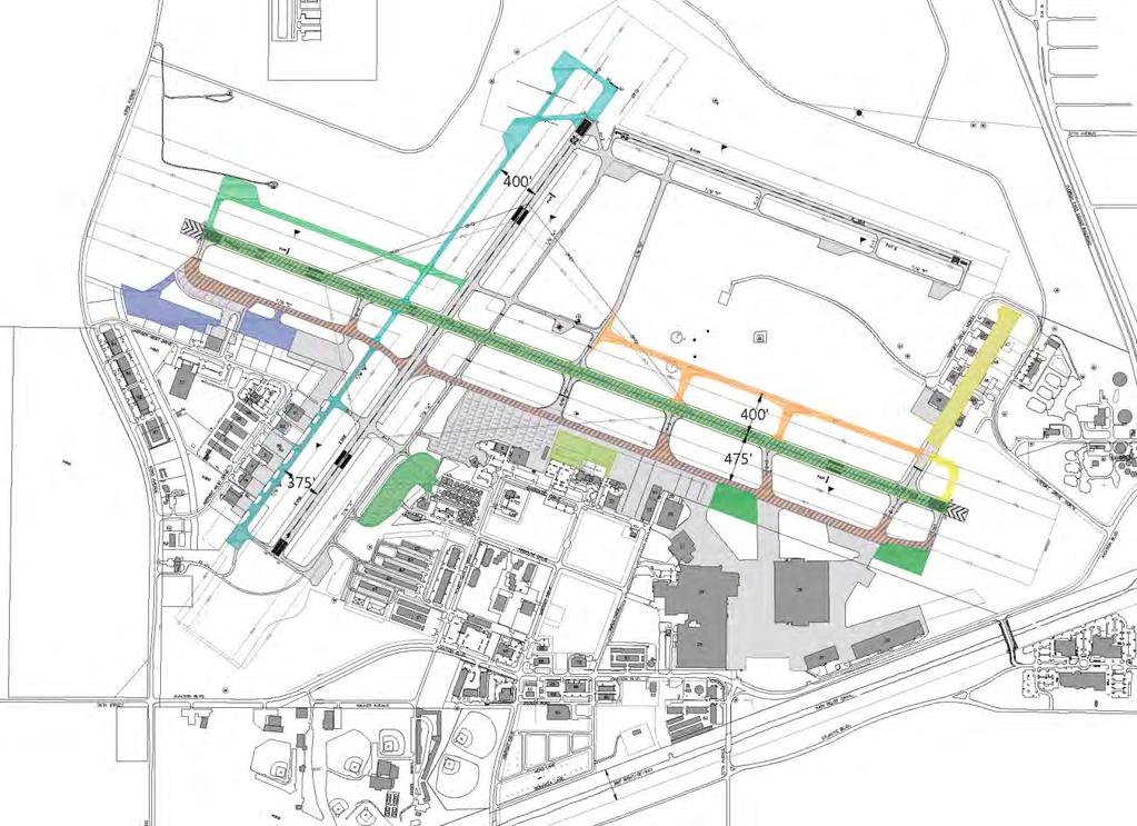 Airfield Infrastructure Improvements Illustrative Concept for Planning Purposes Only Runway extension to 5,350 ft Taxiway B extension (anticipated 2019) North Ramp upgraded to mid-size corporate