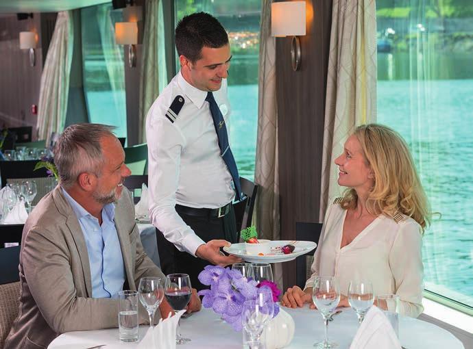 Authentic Cuisine Meals on board are prepared with high-quality regional and local ingredients to give you