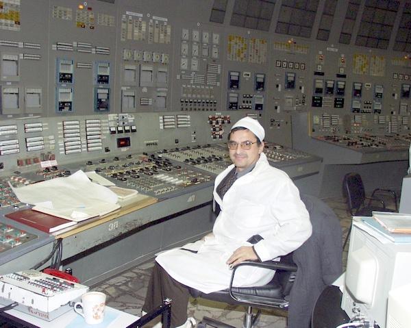 One of Chernobyl s main control room operators at his station.