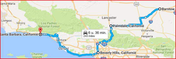 on, we ll be using the Route 66 (where possible towards Los Angeles.