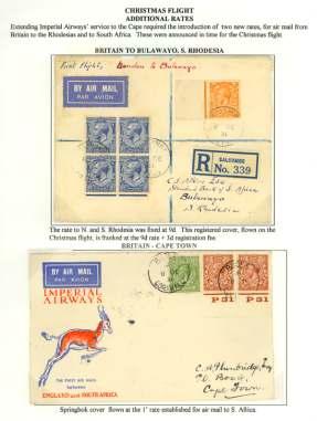 .... $120 8048 1931, Tanganyika Ac cep tance, Mbeya - Cape Town cover to Eng land via Cape Town, franked 65c, backstamped