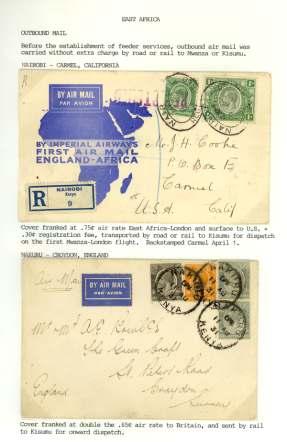 8063 1931, Air Mail to South ern Tanganyika, cover Lon don - Tukuyu via Mwanza, posted 3 Nov ar riv ing Mwanza 12 Nov, thence