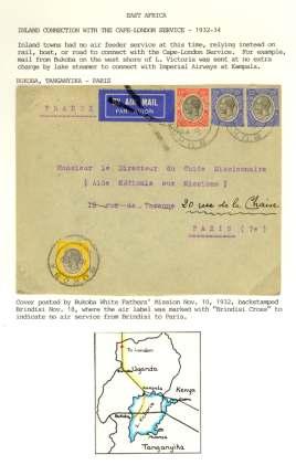 8146 1932, South ern Rho de sian Mail, Very at trac tive ½d post card, uprated with 6d, can celed Bulawayo to Nkana, N.