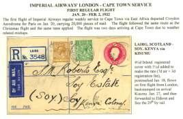 33 from Valetta, quot ing air mail rates from Malta., F-VF.