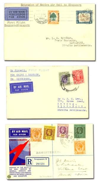 8165 1932 (15 Dec) First All Air Ser vice, Bagh dad - Nai robi, reg is tered First Flight cover, franked 53 fils, with riangular flight ca chet, un claimed and re turned, cov ered in handstamps in