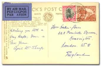 8171 1933, Nyasaland Mail, two cov ers: Nyasaland Ai