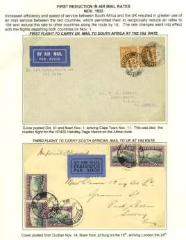 ) reg is - tered cover to Eng land, 13 Mar 37, franked 2r70c (dou ble rate), flown via Malagache & Bro ken Hill, F-VF.