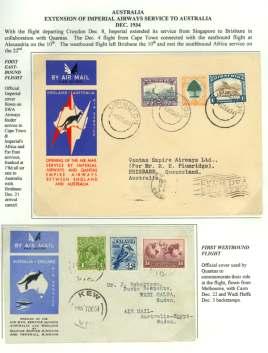 .............. $120 8217 1934 (Nov), In tro duc tion of Flat Rate Air Mail, four cov ers: 1. & 2.