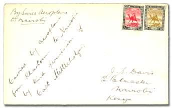 Lon don to Egypt plus a re turn cover from Egypt to Swit zer land., VF.