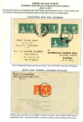 ....... $90 8283 1937, Last Sur charged Mail Prior to the New Em - pire Air Mail Scheme, three cov ers: 1. & 2.