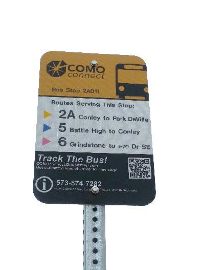 Major Transfer Centers Figure 10 illustrates the major transfer points for COMO Connect with three or more routes serving that location. The 10 locations include, in no particular order: 1.