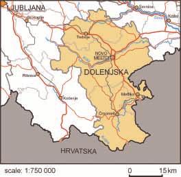 SLOVENIA Which regions are similar to Dolenjska?