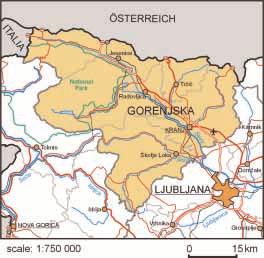 SLOVENIA Which regions are similar to Gorenjska?